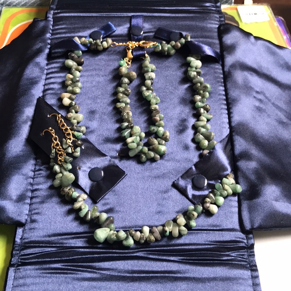 Stauer Raw Emerald Set